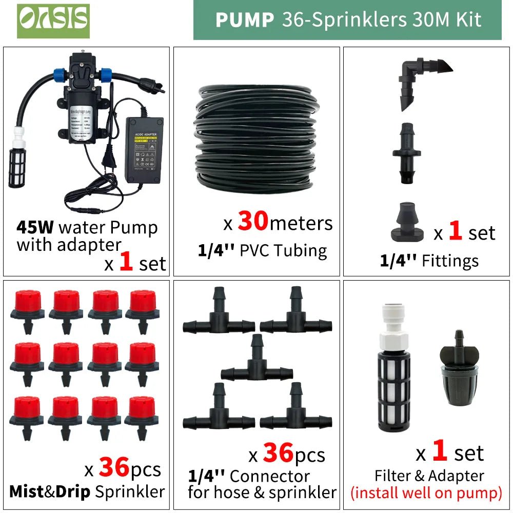 OASIS Adjustable Drip Irrigation System - Effortless Garden Care - 4USelects
