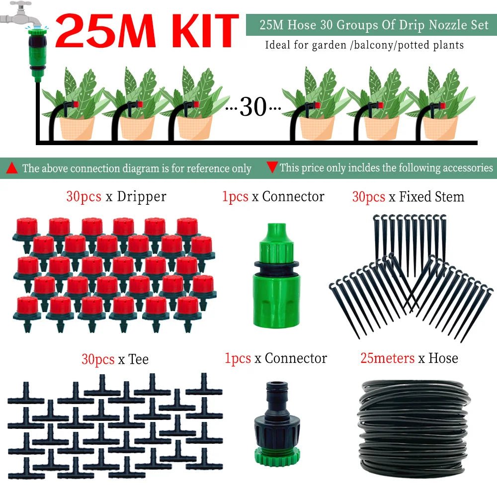 OASIS Adjustable Drip Irrigation System - Effortless Garden Care - 4USelects