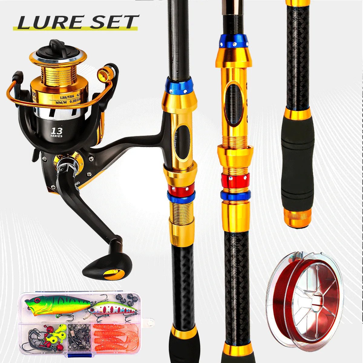 Premium Carbon Fiber Telescopic Fishing Rod Kit - 4USelects