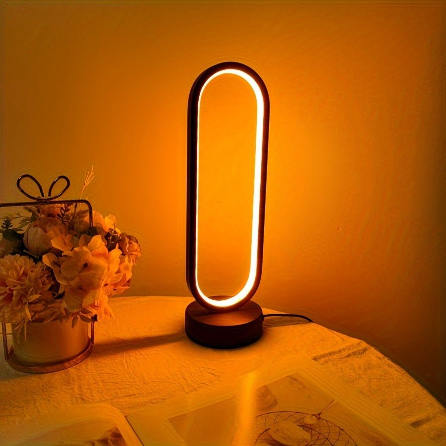 Ring - Shaped LED Desk Lamp - 3 - Color Dimmable USB - 4USelects