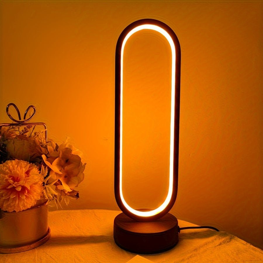 Ring - Shaped LED Desk Lamp - 3 - Color Dimmable USB - 4USelects