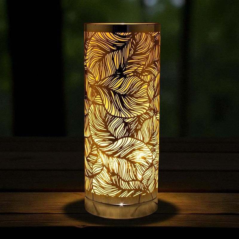 Silver Amber Leaf Touch Wax Warmer & Aroma Lamp - 4USelects