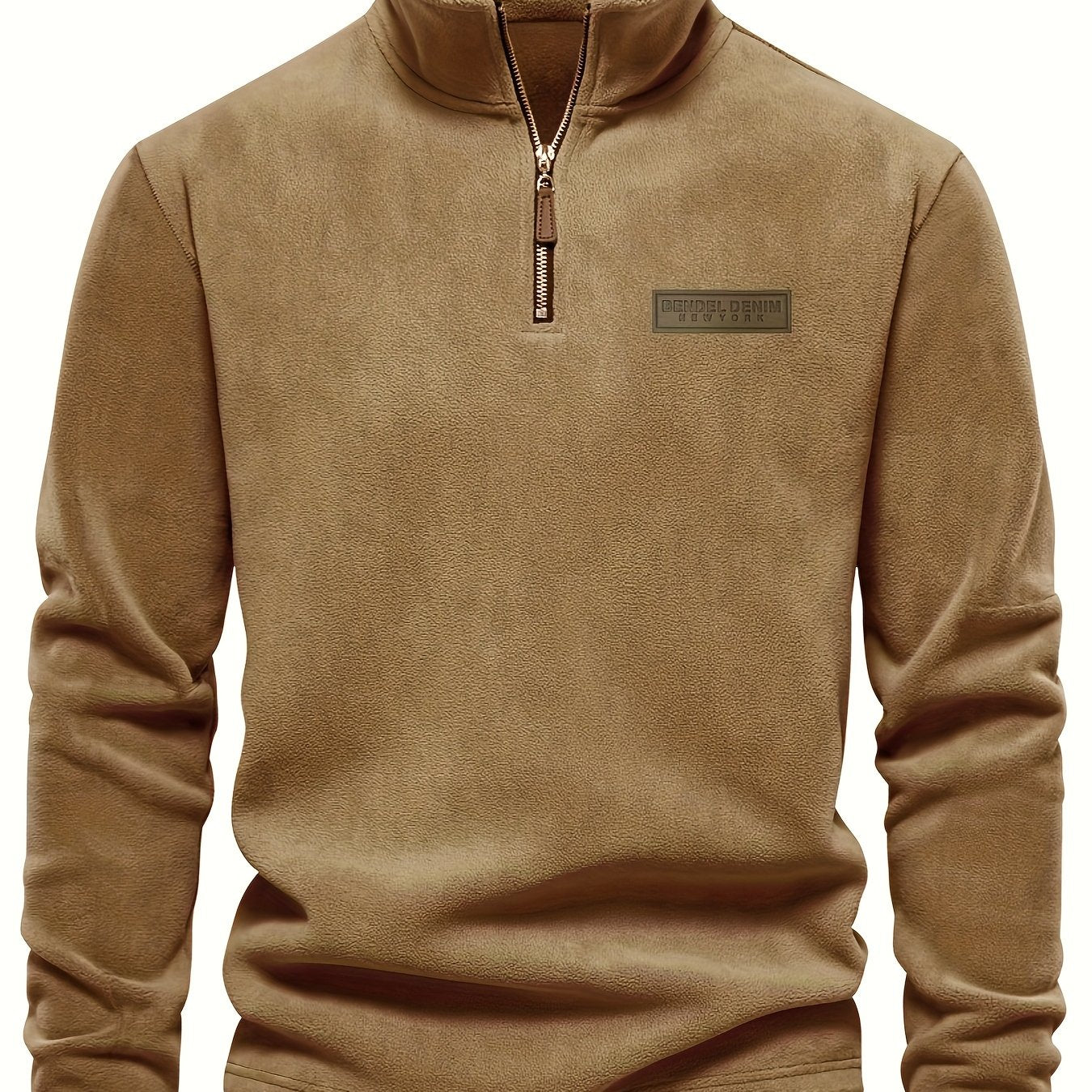 Smart Casual Layer: Men’s Crew Neck Half‑Zip Knit Jacket - 4USelects