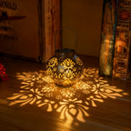 Solar LED Garden Lantern – Shadow Casting Metal Light - 4USelects