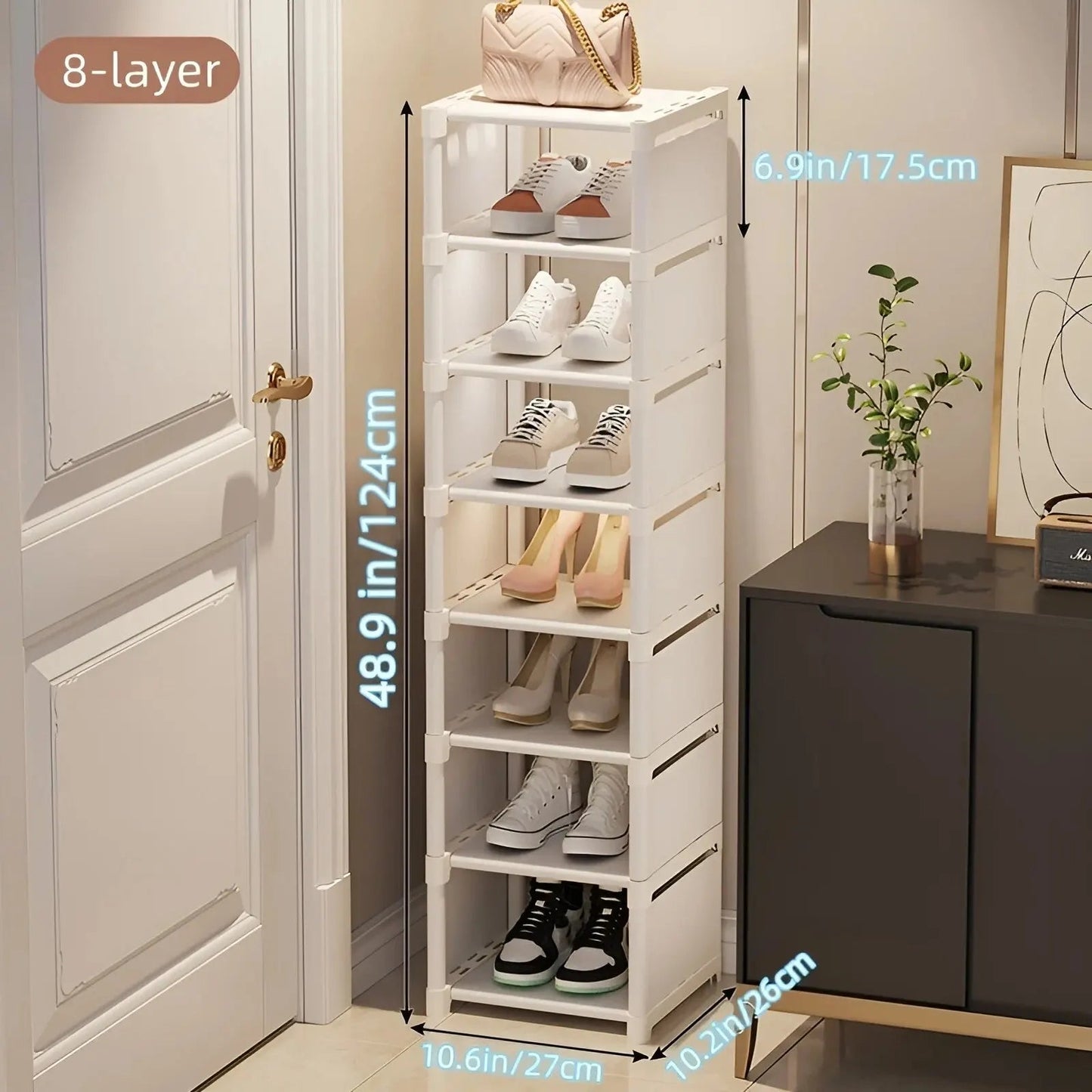 Space - Saving Shoe Organizer - 6/8 Layers Metal & Fabric - 4USelects