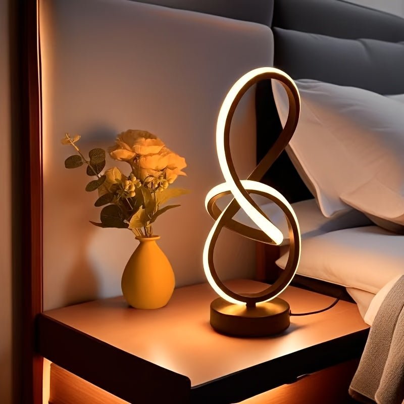 Spiral LED Desk Lamp - 3 - Color Memory USB Plug - in - 4USelects