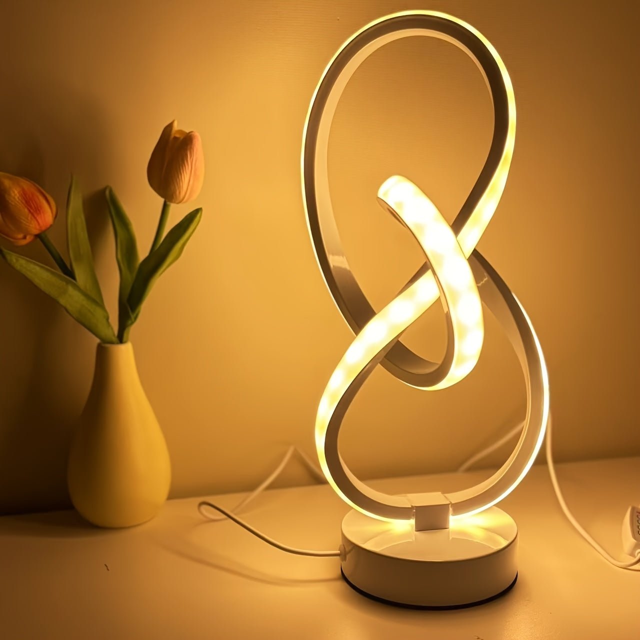 Spiral LED Desk Lamp - 3 - Color Memory USB Plug - in - 4USelects