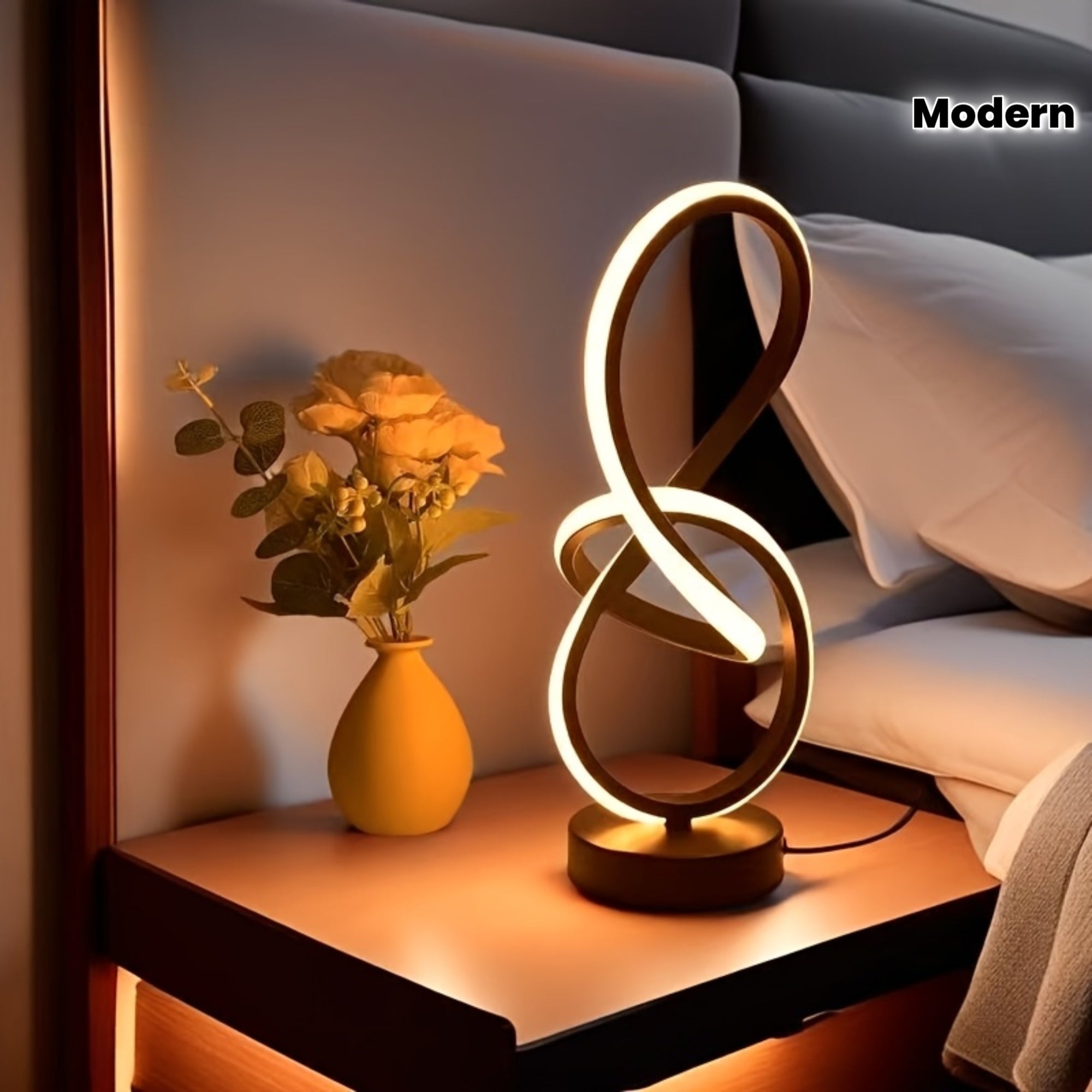 Spiral LED Desk Lamp - 3 - Color Memory USB Plug - in - 4USelects