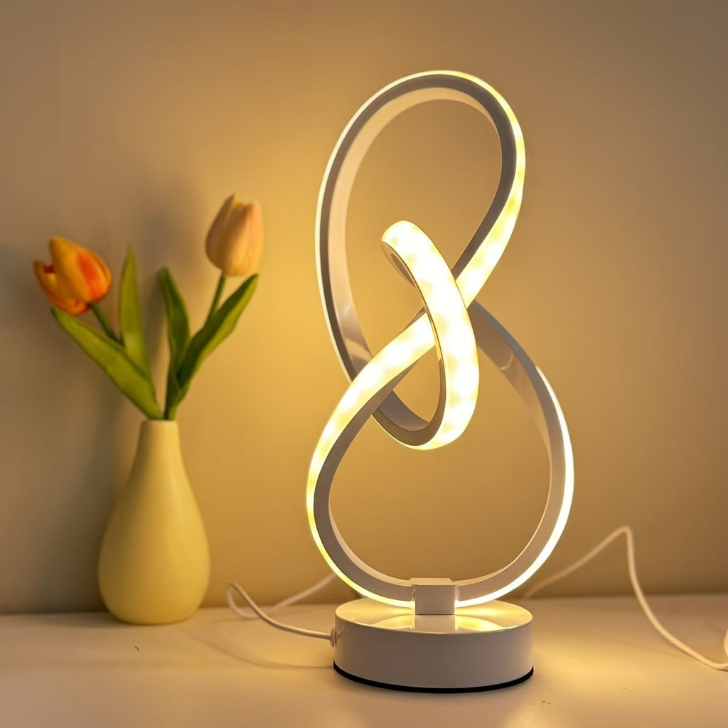Spiral LED Desk Lamp - 3 - Color Memory USB Plug - in - 4USelects