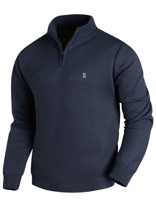 Spring Ready: Men’s Zip Collar Knit Pullover - 4USelects