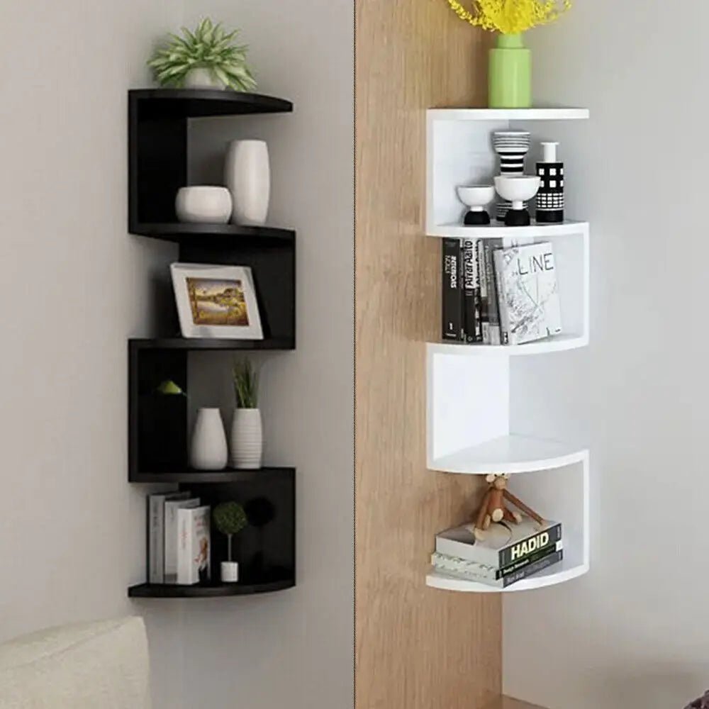 Stylish 5 - Tier Corner Wall Shelf - Space - Saving Elegance - 4USelects