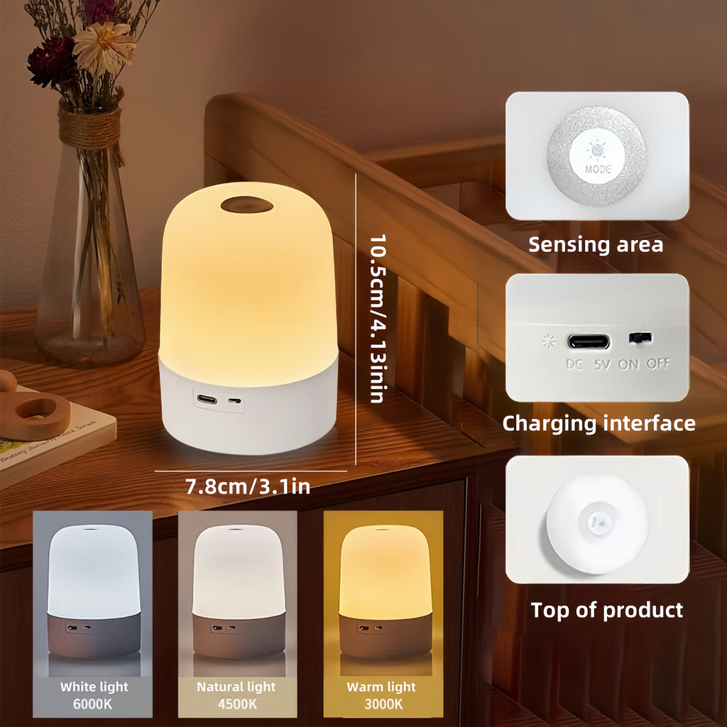 Touch LED Bedside Lamp – USB 3 - Mode Night Light - 4USelects