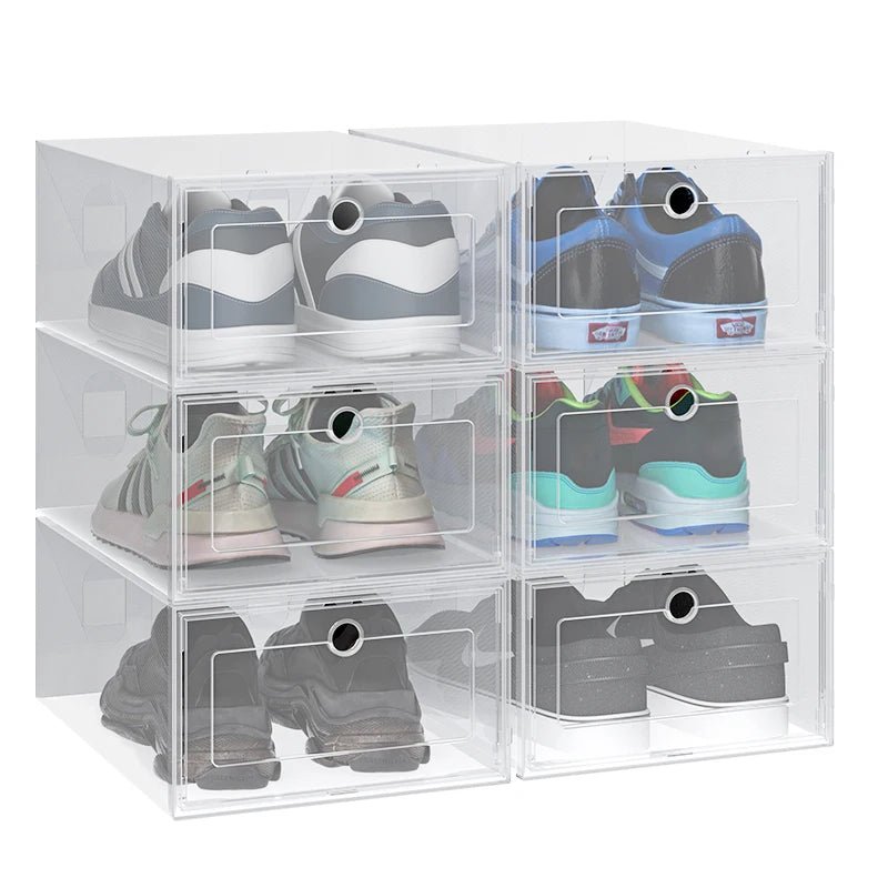 Transparent Stackable Shoe Organizer - 6pcs Set - 4USelects