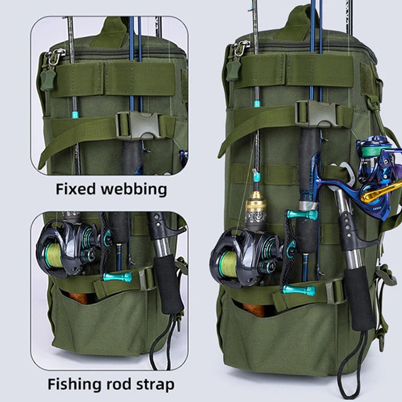 Ultimate Tactical Fishing Backpack with Rod Holders - 4USelects