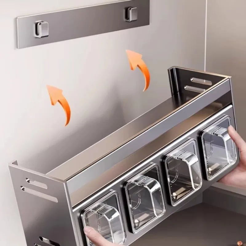 Wall - Mounted Spice Rack - Multifunctional Kitchen Organizer - 4USelects