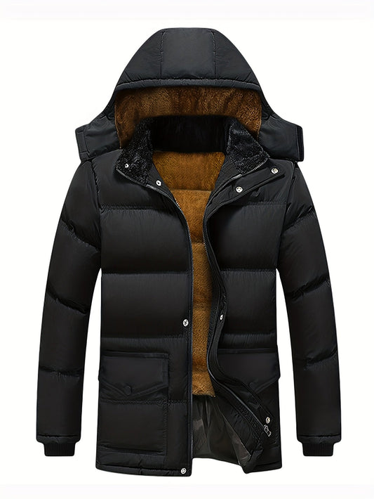Warm Men’s Hooded Winter Jacket – Outdoor Daily Wear - 4USelects