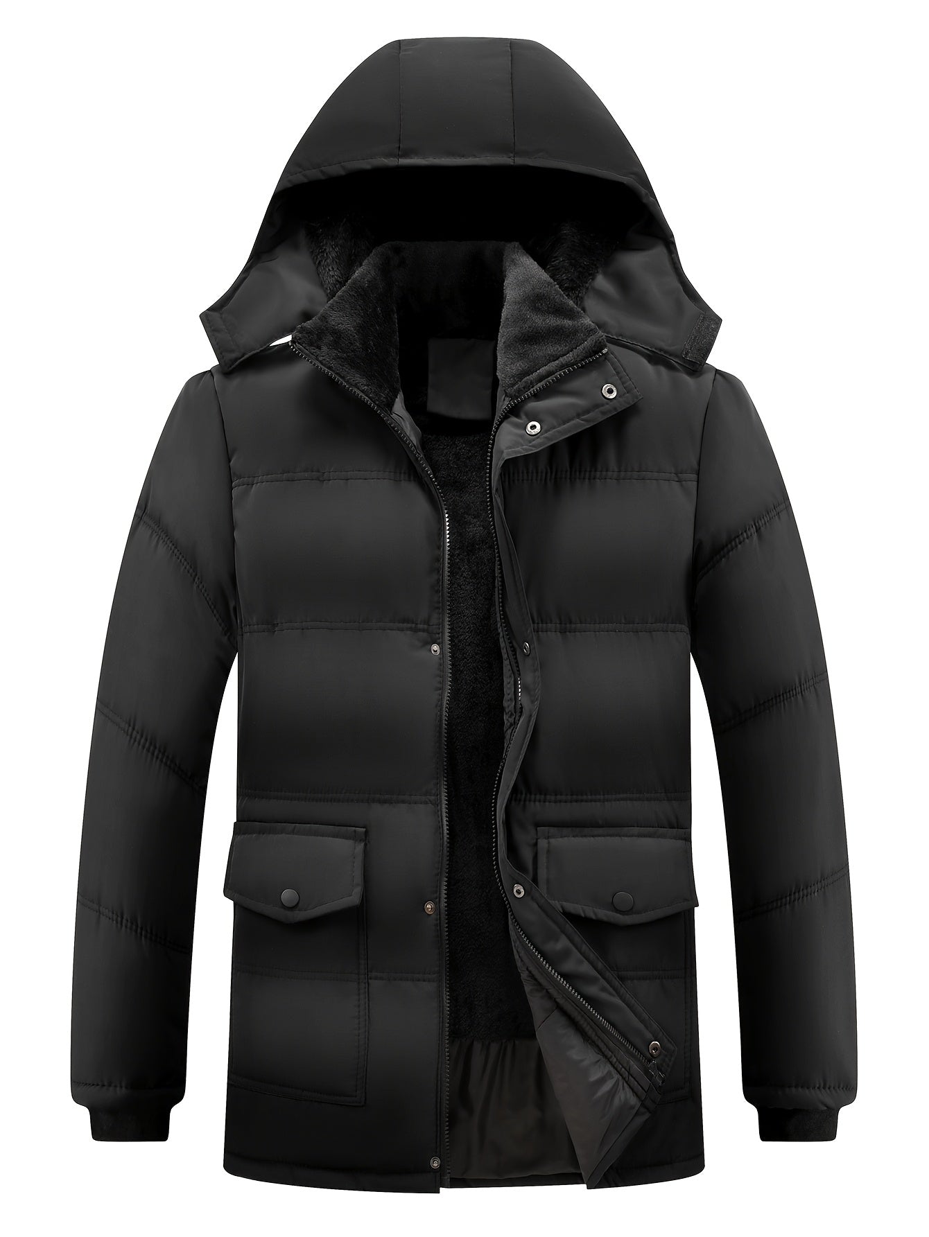 Warm Men’s Hooded Winter Jacket – Outdoor Daily Wear - 4USelects