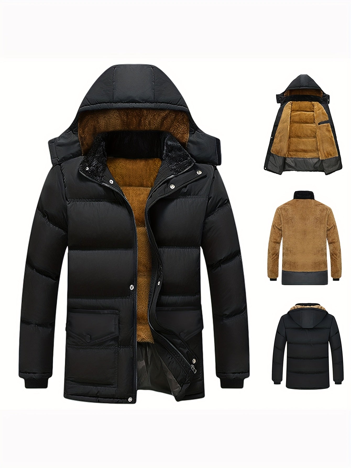 Warm Men’s Hooded Winter Jacket – Outdoor Daily Wear - 4USelects