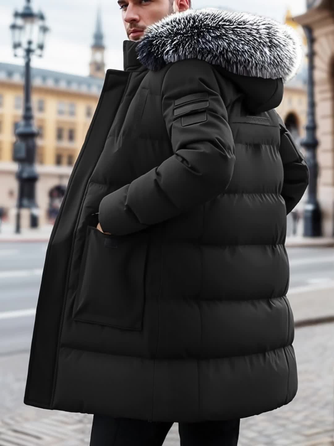 Winter Hooded Jacket for Men – Durable, Warm, Everyday Use - 4USelects