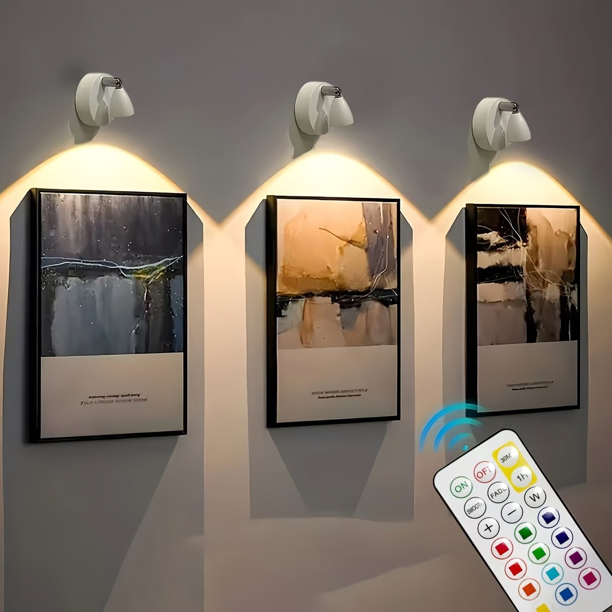 Wireless LED Spotlight Battery Powered – 3 Colors - 4USelects