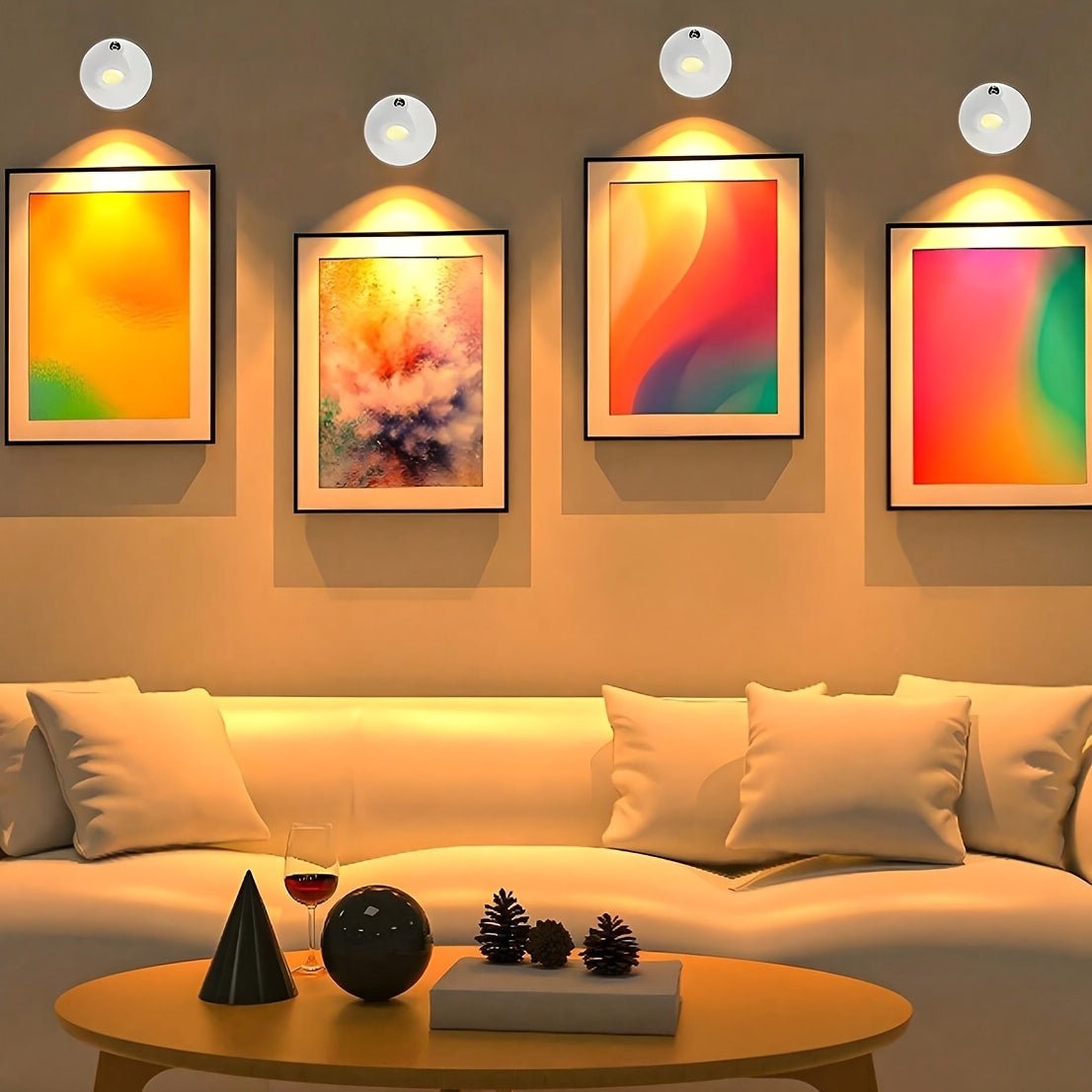 Wireless LED Spotlight Battery Powered – 3 Colors - 4USelects